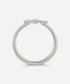 Dinny Hall Rings^Recycled White Gold Mini Curve Diamond Pinky Ring
