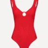 Hunza G Swimwear^Red Celine Swimsuit