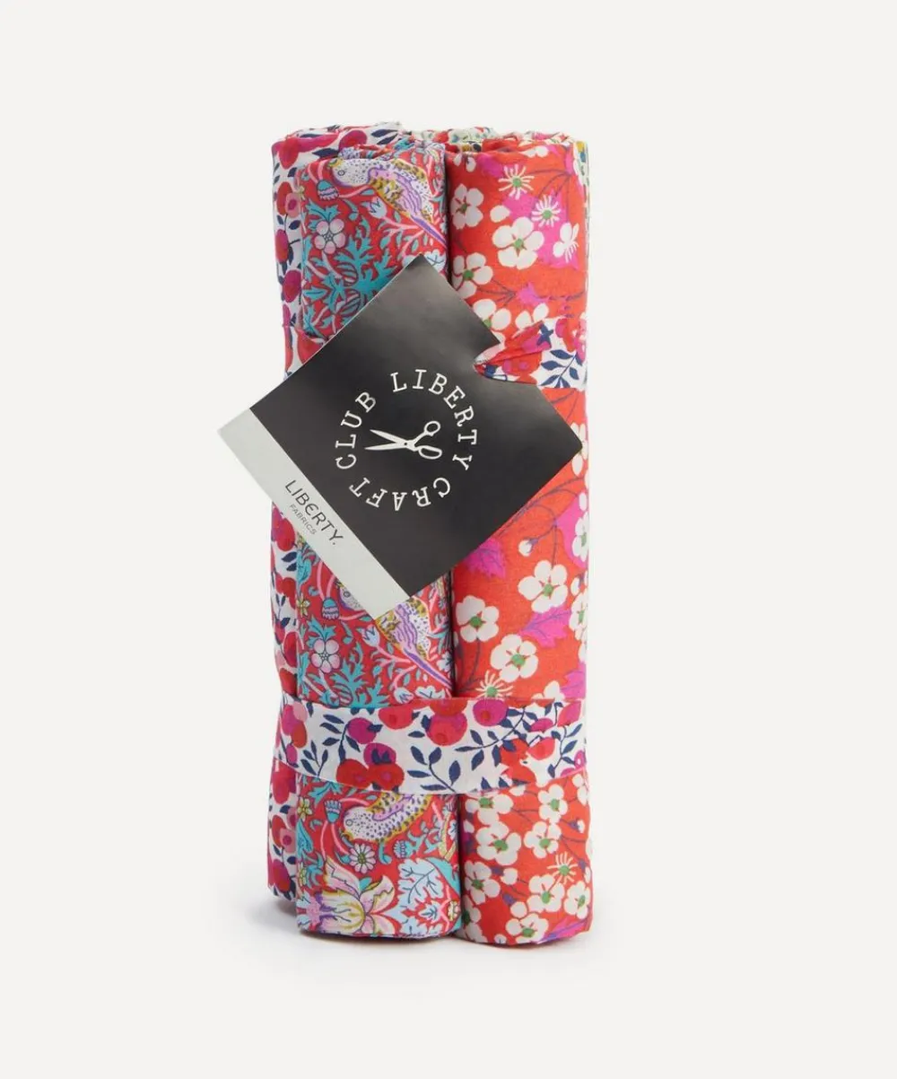 Liberty Fabrics Tana Lawn™ Cotton^Red Tana Lawn™ Cotton Fabric Bundle Two Metres