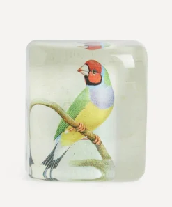 John Derian Stationery And Games^Red-Headed Gouldian Finch Paperweight