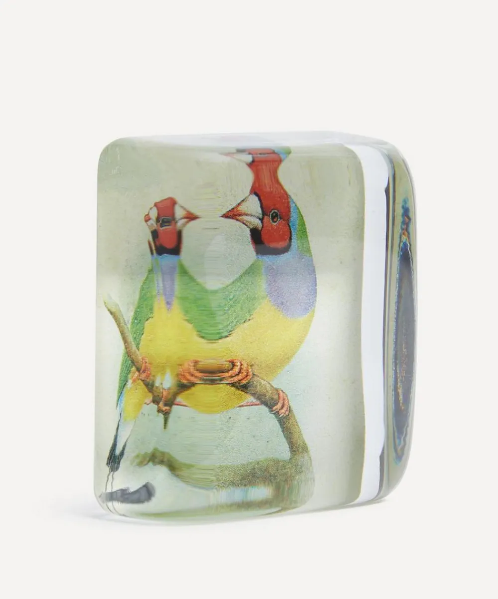 John Derian Stationery And Games^Red-Headed Gouldian Finch Paperweight