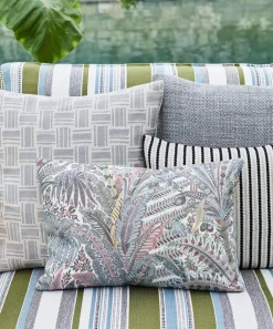 Liberty Interiors Furnishing Fabrics^Reef Plain Lloyd in Pewter – Outdoor