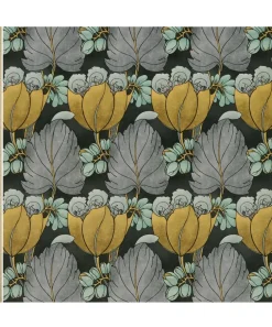 Liberty Interiors Furnishing Fabrics^Regency Tulip Wellington Velvet in Pewter Dark