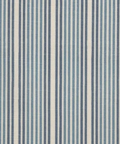 Liberty Interiors Furnishing Fabrics^Regent Stripe Cotton in Lapis