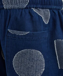Folk Shorts^Relaxed Indigo Circle Jacquard Shorts