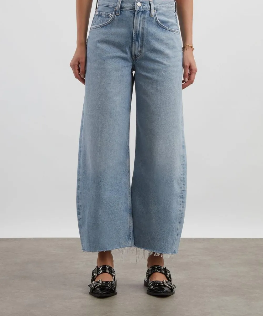 AGOLDE Jeans^Ren Cropped Wide-Leg Jeans in Shrine