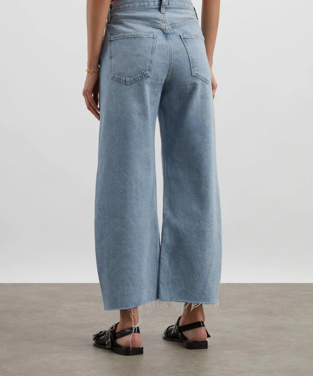 AGOLDE Jeans^Ren Cropped Wide-Leg Jeans in Shrine
