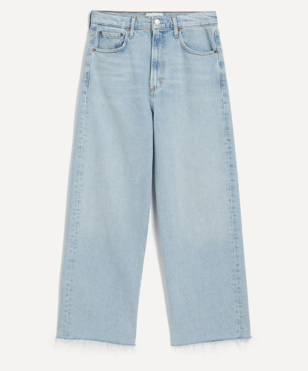 AGOLDE Jeans^Ren Stretch Cropped Wide-Leg Jeans in Beam