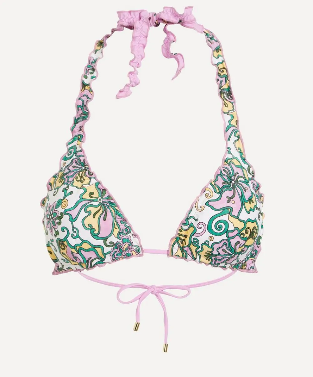 Heidi Klein Swimwear^Reversible Ruffle Triangle Top in Liberty Fabrics’ Kings Road