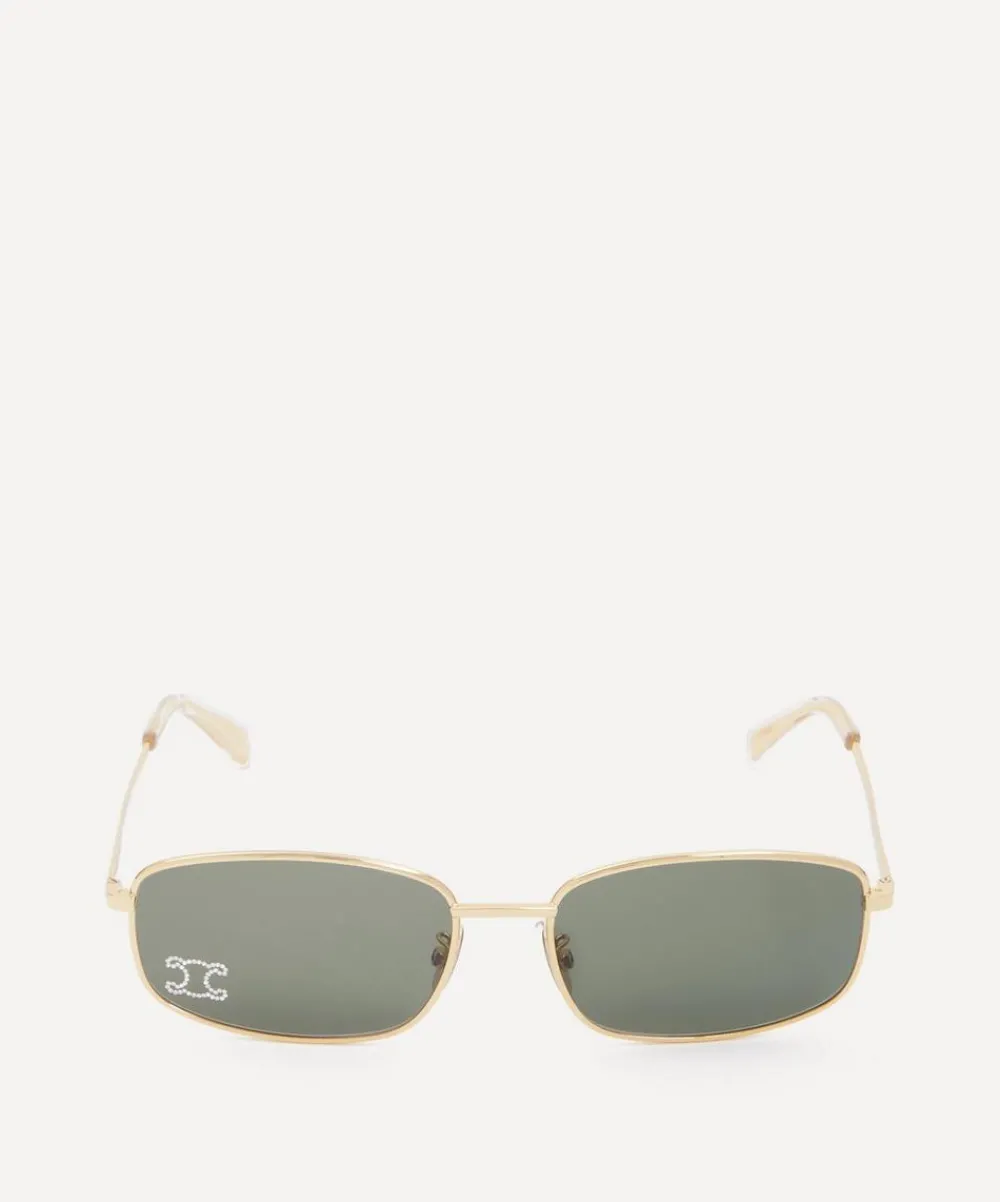 Celine Sunglasses & Glasses^Rhinestone Triomphe Square Sunglasses