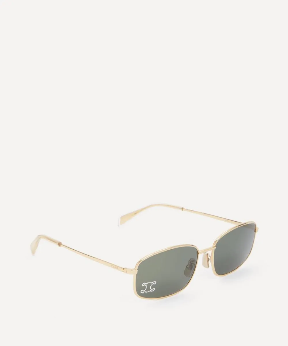 Celine Sunglasses & Glasses^Rhinestone Triomphe Square Sunglasses