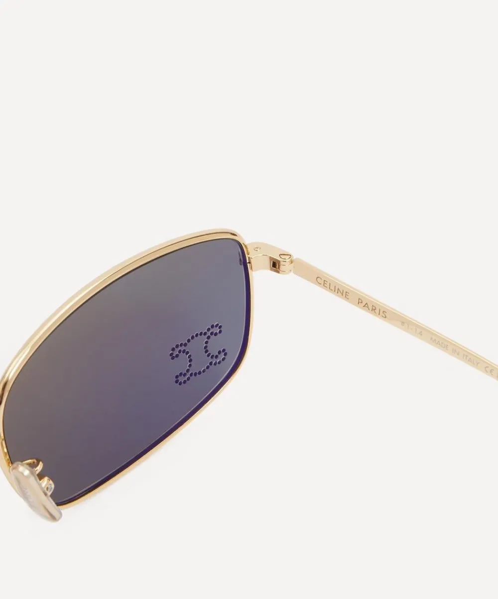 Celine Sunglasses & Glasses^Rhinestone Triomphe Square Sunglasses
