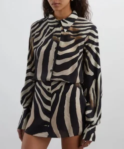 Rat & Boa Dresses^Rhoda Zebra Shirt Dress