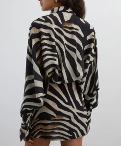 Rat & Boa Dresses^Rhoda Zebra Shirt Dress