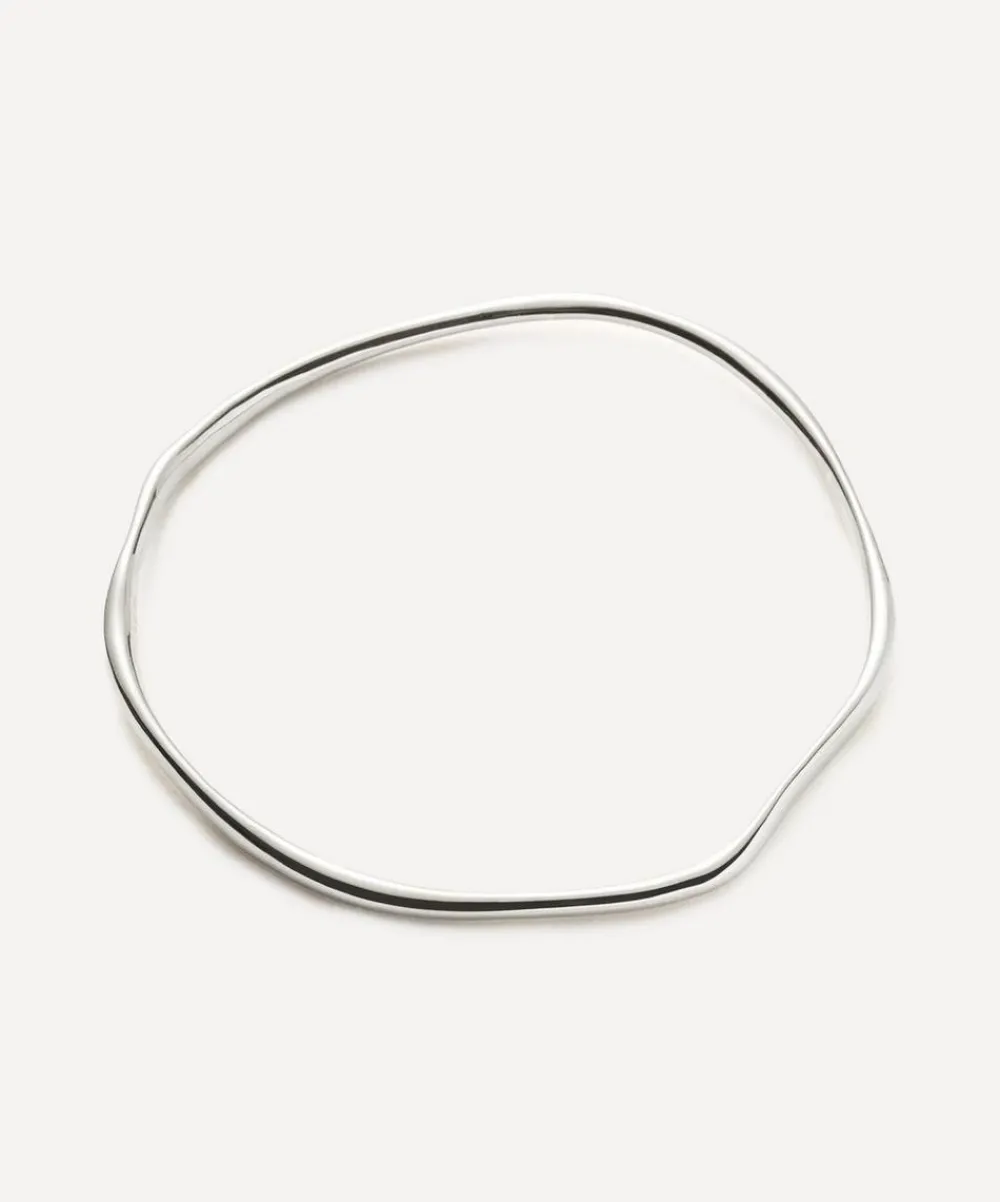 Missoma Bracelets^Rhodium-Plated Molten Ripple Bangle Bracelet