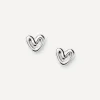 Missoma Earrings^Rhodium-Plated Puffy Heart Mini Stud Earrings
