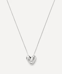 Missoma Necklaces^Rhodium-Plated Puffy Heart Pendant Necklace