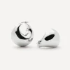 Missoma Earrings|Earrings^Rhodium-Plated Sculptural Chubby Dome Medium Hoop Earrings
