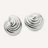 Missoma Earrings^Rhodium-Plated Shell Dome Oversized Stud Earrings