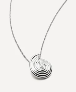 Missoma Necklaces^Rhodium-Plated Spiral Mini Pendant Necklace