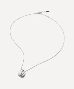 Missoma Necklaces^Rhodium-Plated Spiral Mini Pendant Necklace