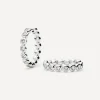 Missoma Earrings^Rhodium-Plated Tennis Medium Hoop Earrings