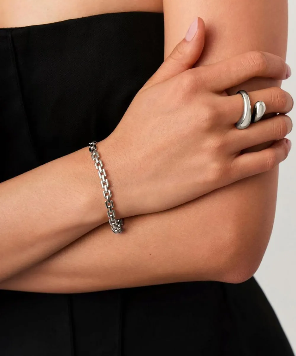 Missoma Bracelets^Rhodium-Plated Timepiece Link Chain Bracelet