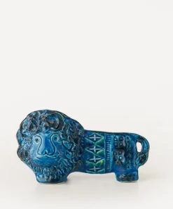 Bitossi Ornaments^Rimini Blu Ceramic Lion Figure