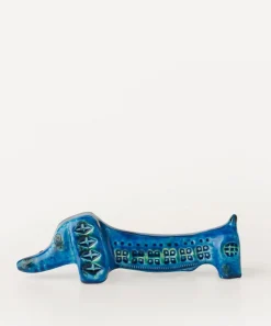 Bitossi Ornaments^Rimini Blu Ceramic Long Dog Figure