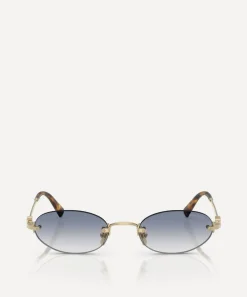 Miu Miu Sunglasses & Glasses^Rimless Oval Sunglasses