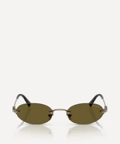 Miu Miu Sunglasses & Glasses^Rimless Oval Sunglasses