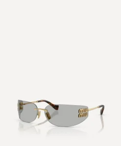 Miu Miu Sunglasses & Glasses^Rimless Rectangle Sunglasses