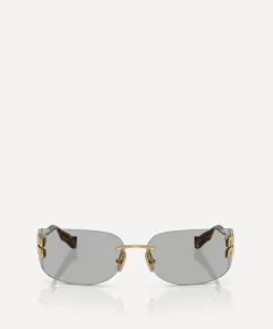 Miu Miu Sunglasses & Glasses^Rimless Rectangle Sunglasses