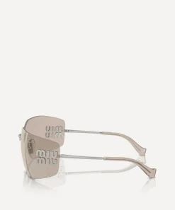 Miu Miu Sunglasses & Glasses^Rimless Rectangle Sunglasses