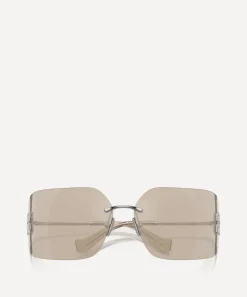 Miu Miu Sunglasses & Glasses^Rimless Rectangle Sunglasses