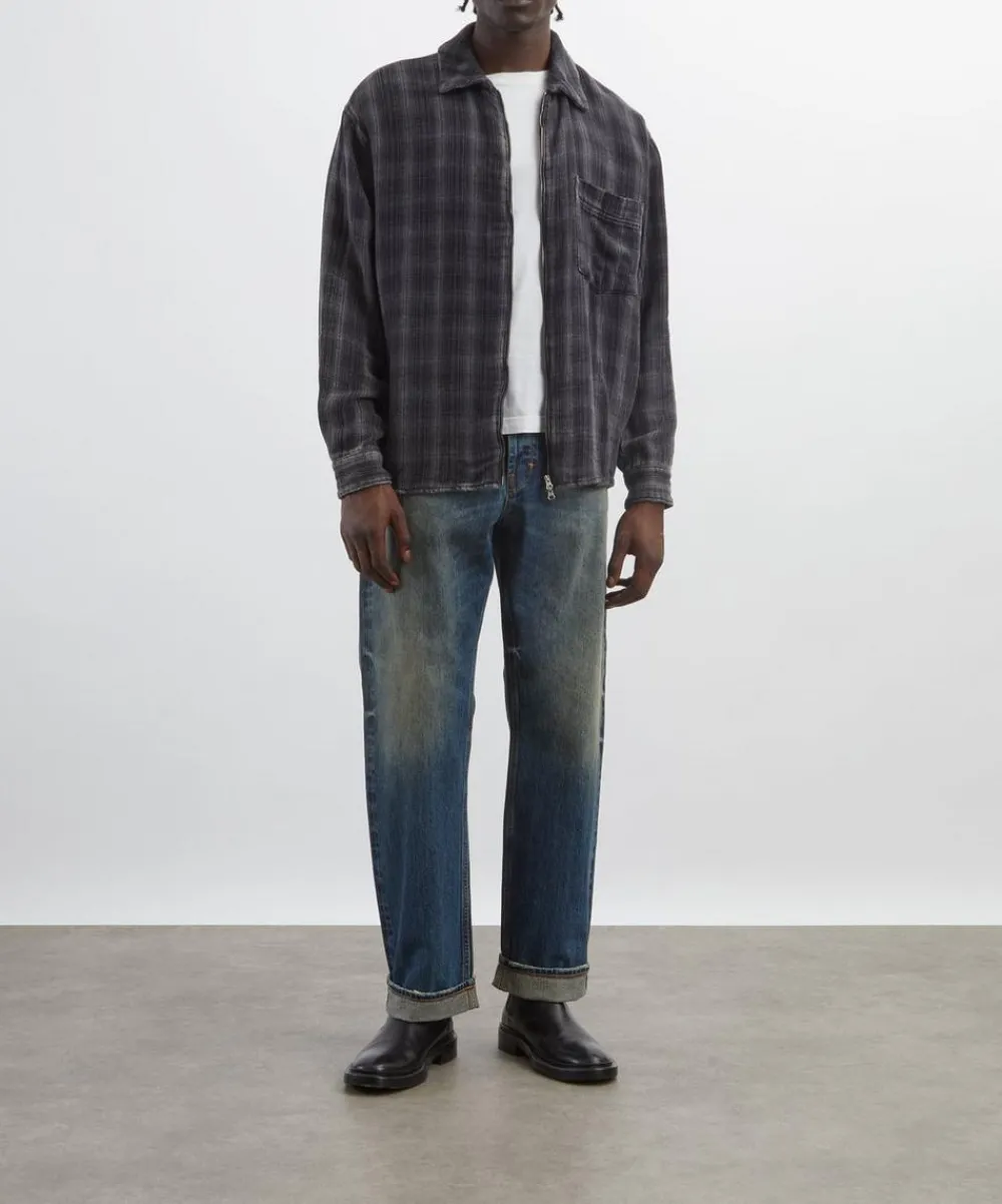 Neuw Jeans^River Baggy Straight-Leg Jeans in Delphi Selvedge