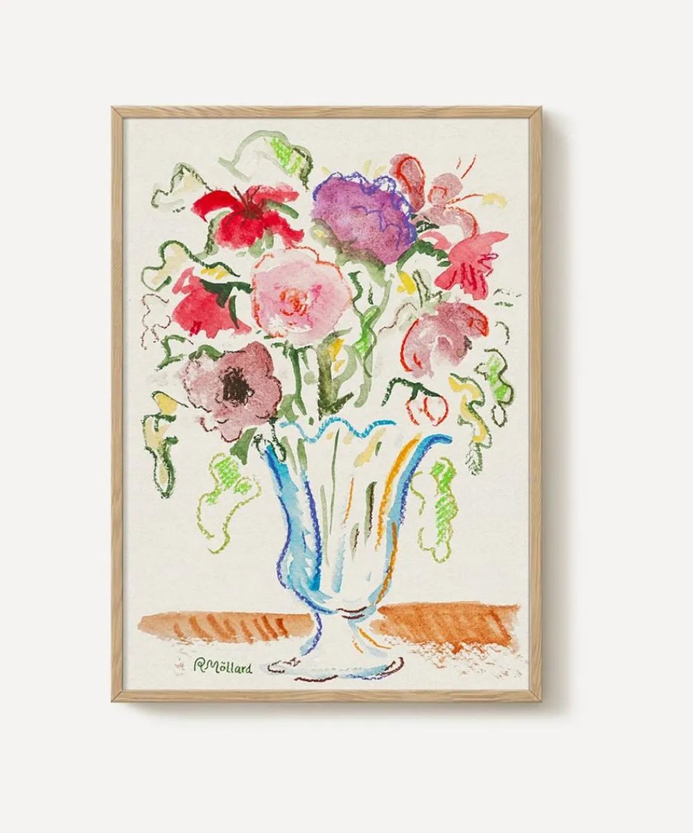 PSTR Studio Wall Art^Robert Möllard Bouquet in Crystal Vase Framed Print