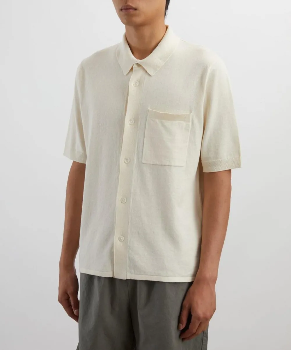 Norse Projects Shirts^Rollo Cotton-Linen Short-Sleeve Shirt