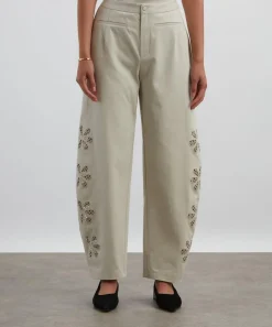 Clea Trousers & Shorts^Romeo Cutwork Embroidered Trousers