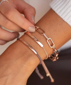Monica Vinader Bracelets^Rose Gold Plated Vermeil Silver Linear Chain Bracelet