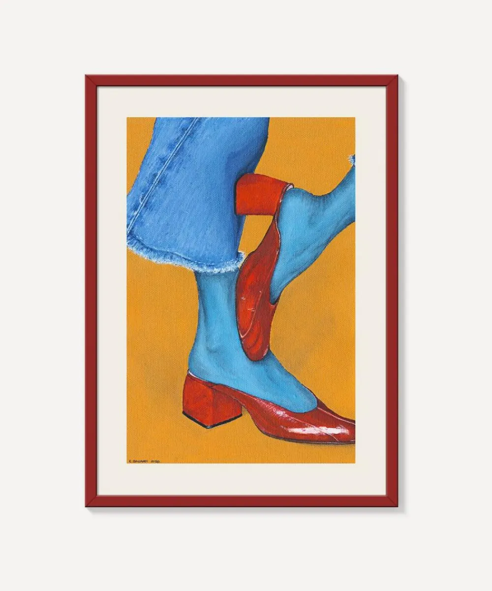 PSTR Studio Wall Art^Roxanne Bayman Red Heels Framed Print