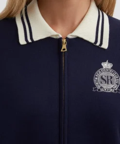Sporty & Rich Knitwear^Royal Club Zipped Cardigan