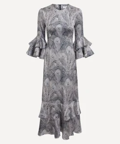 Liberty Dresses^Royal Hera Silk Satin Gala Maxi Dress