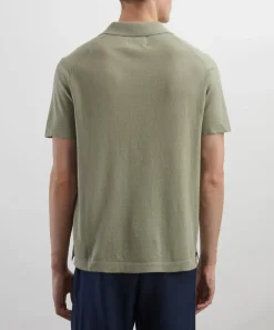 NN07 Tops^Ryan Knitted Linen-Blend Polo