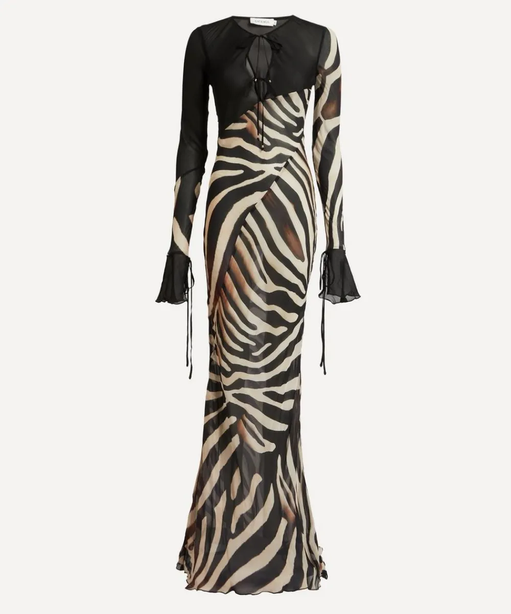 Rat & Boa Dresses^Sabine Zebra Maxi Dress