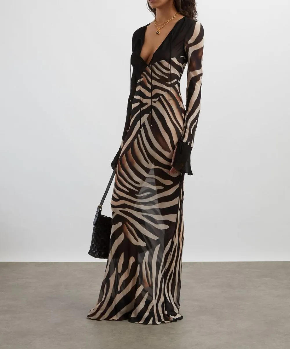 Rat & Boa Dresses^Sabine Zebra Maxi Dress