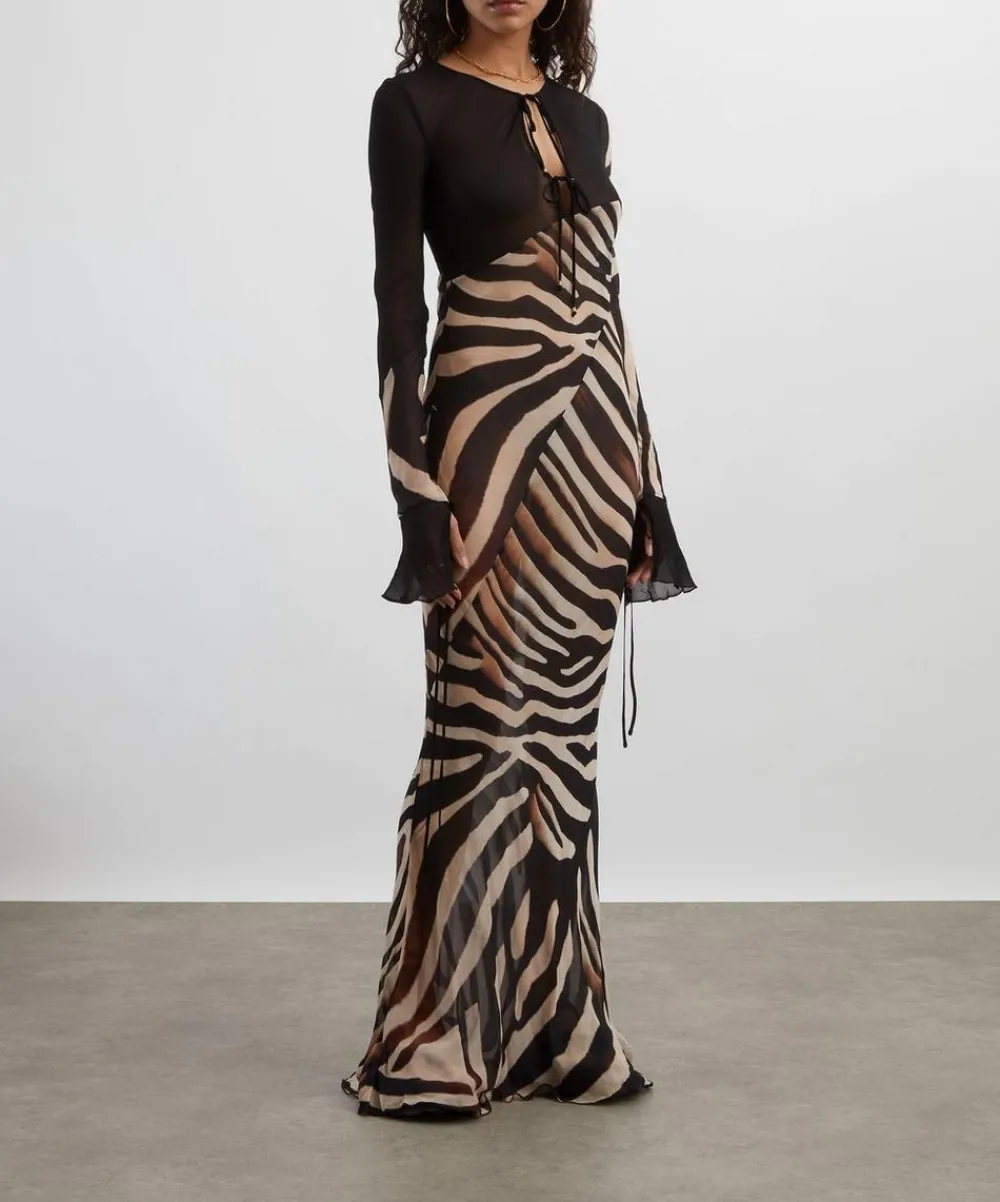 Rat & Boa Dresses^Sabine Zebra Maxi Dress