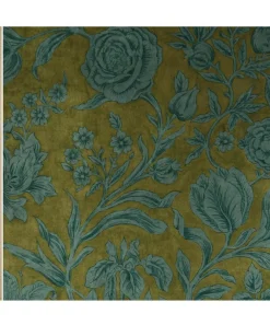 Liberty Interiors Furnishing Fabrics^Sambourne Vine Downley Velvet in Kelp