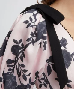 Self-Portrait Dresses^Satin Floral Midi Dress