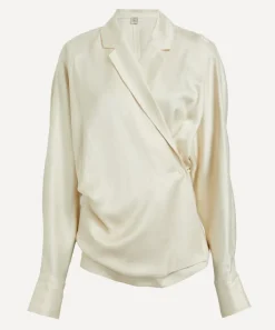Toteme Tops^Satin Wrap Blouse
